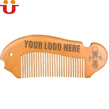 100 шт./партия, ваш логотип, гравировальные гребни персикового дерева, гребень Карманный расчески для бороды бизнес-подарки, акции для мужчин и женщин