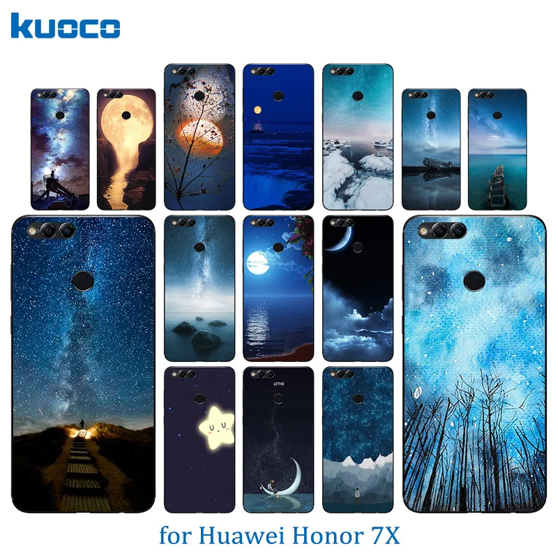5 93 дюймов для Huawei Honor 7X чехол телефона с узором ночного неба мягкий силиконовый
