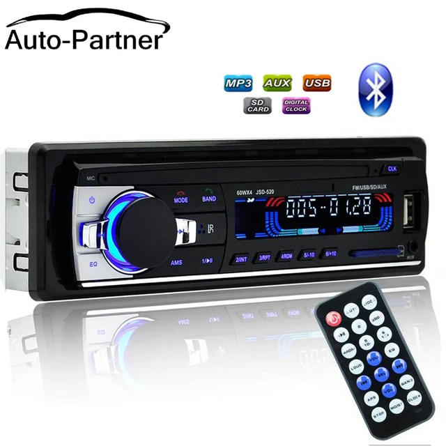 Autoradio 1 Din Car Bluetooth Radio Car Aux-in Mp3 Player Fm Usb Auto  Stereo Audio Stereo Digital A