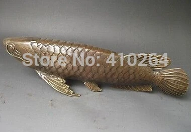 

11" Rare, Chinese Bronze copper Carved statue ' Fish every year