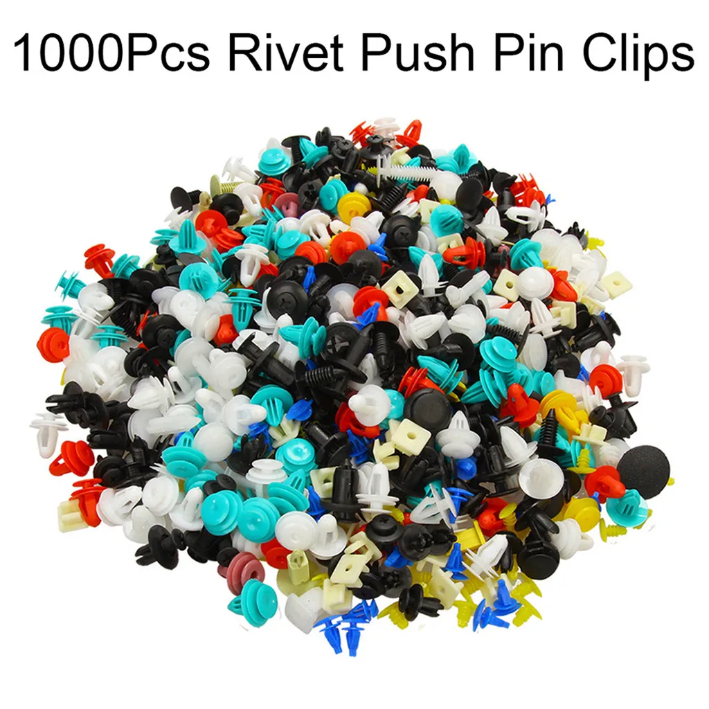 

Set Mixed Car Door Bumper Fenders Fastener Retainer Rivet Push Pin Clips 1000Pcs retenedor del sujetador de la Dropshipping 3.13
