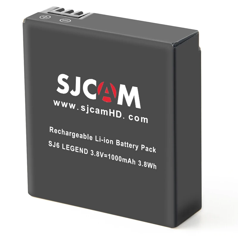 SJCAM 2 шт. батареи 3,8 в 1000 мА-ч перезаряжаемая батарея+ двойное зарядное устройство для SJCAM SJ6 Legend Sport Action camera Аксессуары