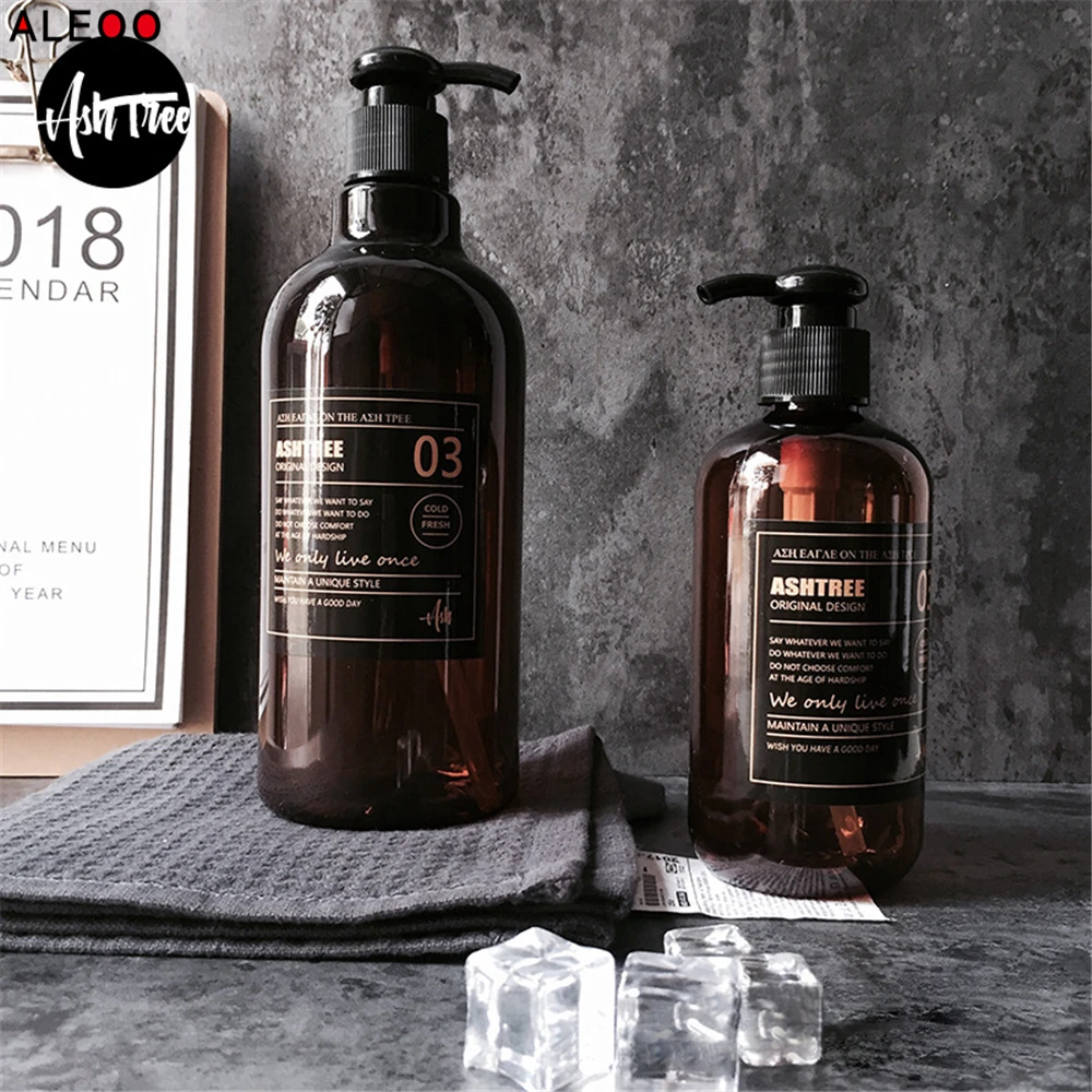 Дешево Скандинавский шампунь хранения бутылки Chic коричневая жидкость бутылочка для лосьона Nordic Путешествия хранения бутылки Организатор Декор 250...
