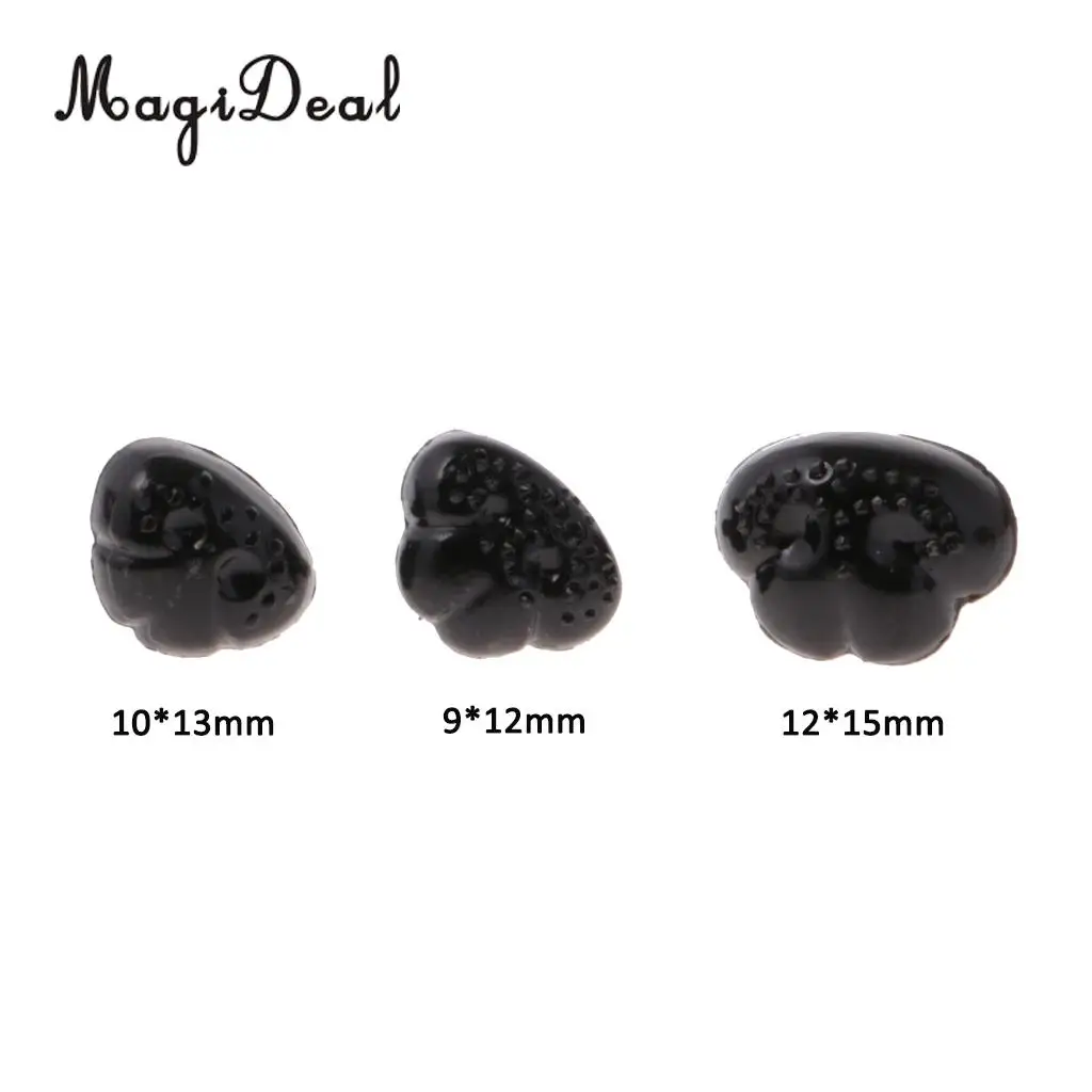 300 Pieces Black Plastic Plush Animal Dog Safety Noses for Teddy Bears Soft Toys Dolls DIY Craft Accessories
