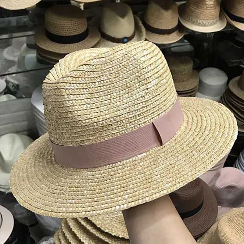 Мужская Beach Sun Hat UPF50 + Плетеная соломенная широкий джазования с полями Кепки для Для женщин Для мужчин Лето Fedora путешествия Кепки