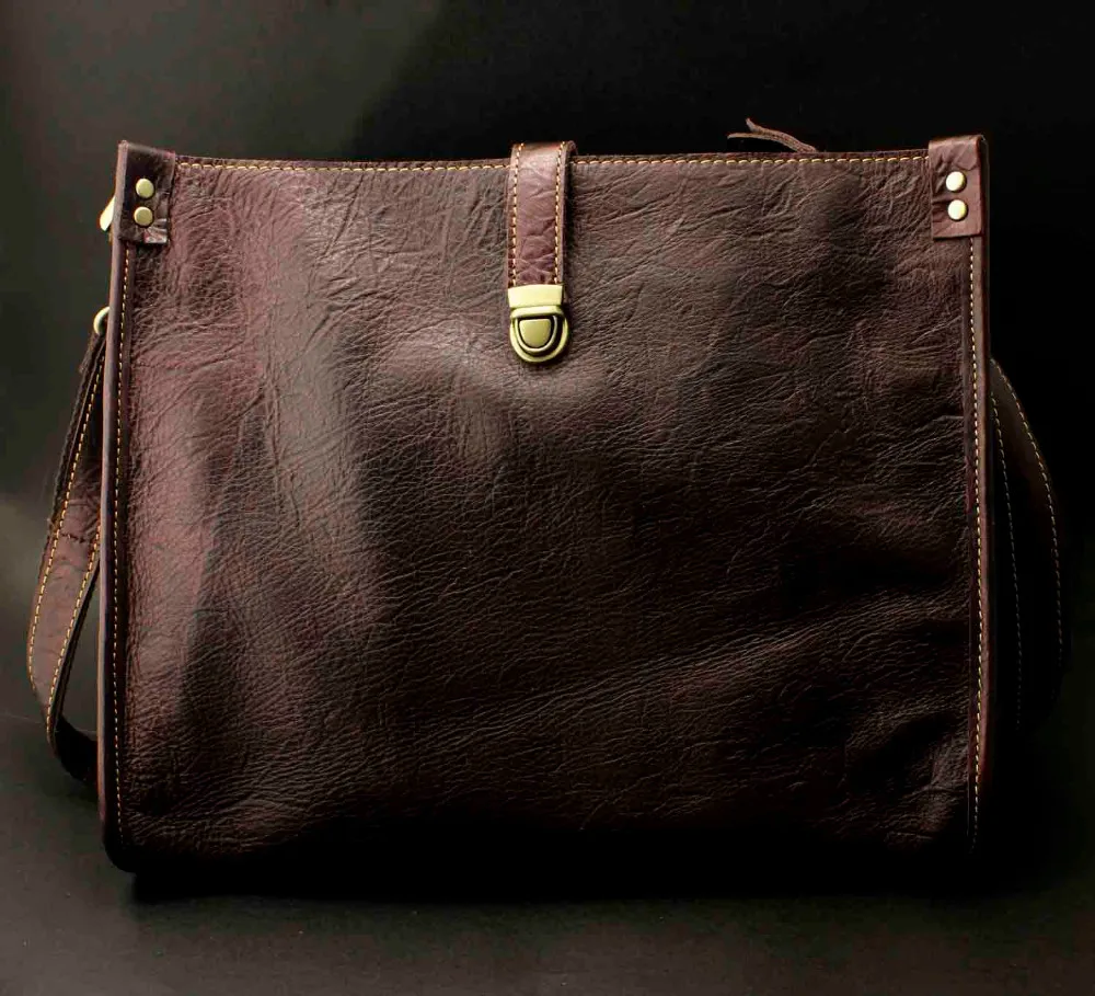 Мужская сумка-мессенджер из натуральной кожи, деловая сумка, портфель, сумка на плечо для ноутбука