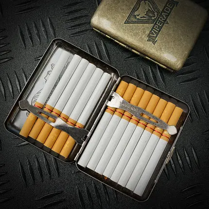 Холдинг 16 шт. Marines потертый шик razer портсигар Портативный медный кейс для сигар для хранения курения аксессуары подарок для мужчин