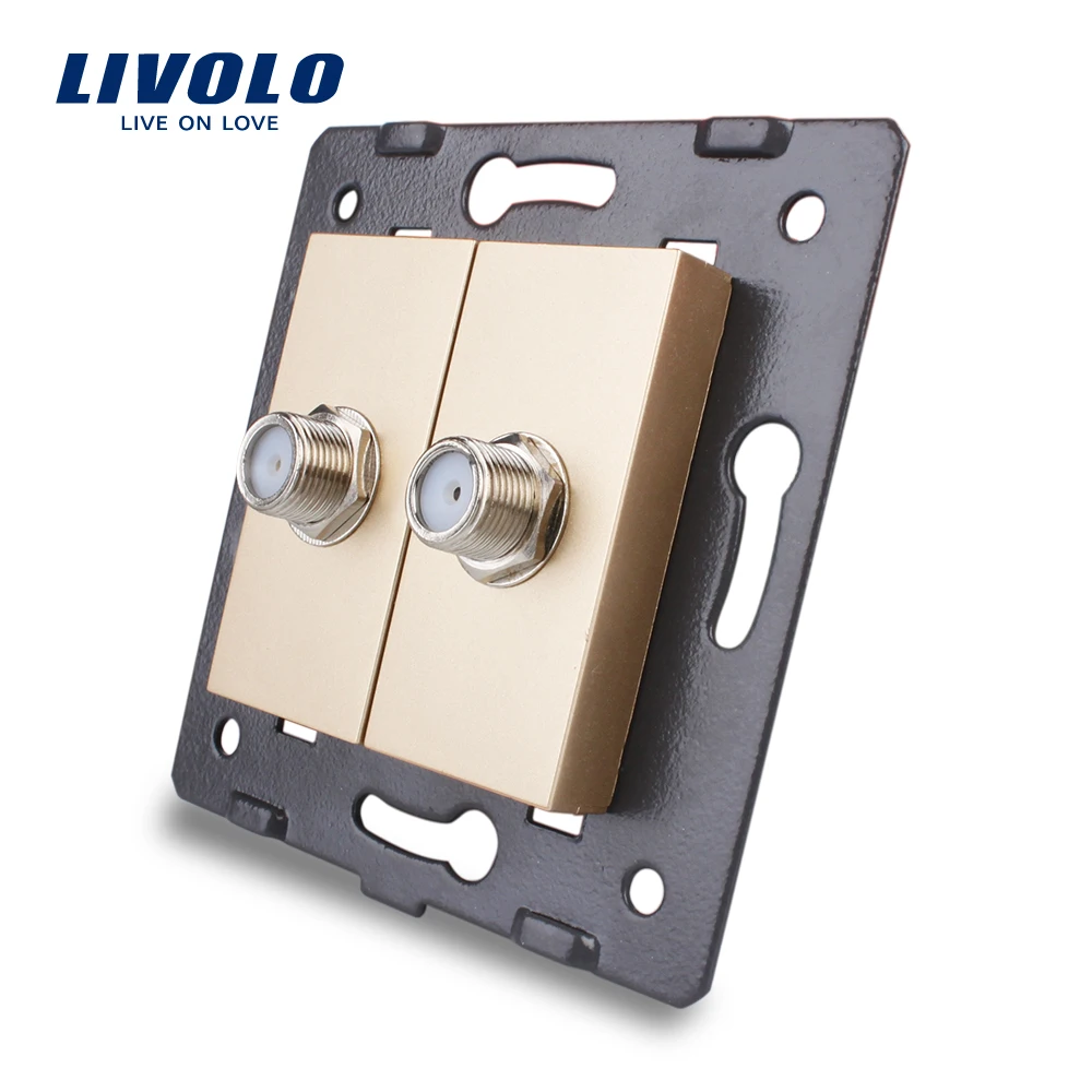 Livolo EU Standard Socket Accessory For DIY Products,The Base of Socket Double SATV Plug Socket