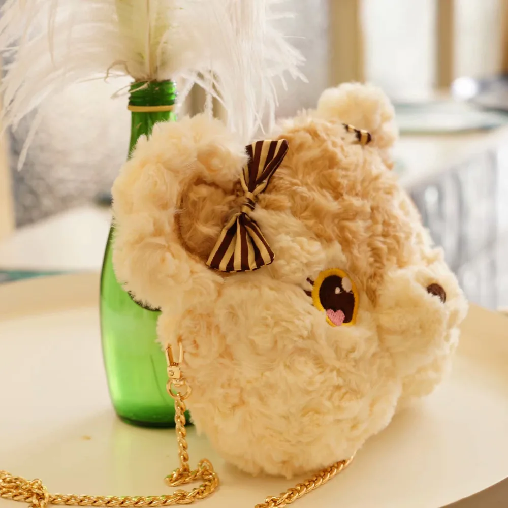 Розовый клубничный кролик/коричневый торт плюшевый мишка через плечо с одной лямкой кошелек Покупки монеты телефон сумка Плюшевые животные Дети сумка