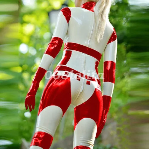 

2018 New Latex Rubber Women Racing Suit Bodysuit Catsuit Size XXS-XXL