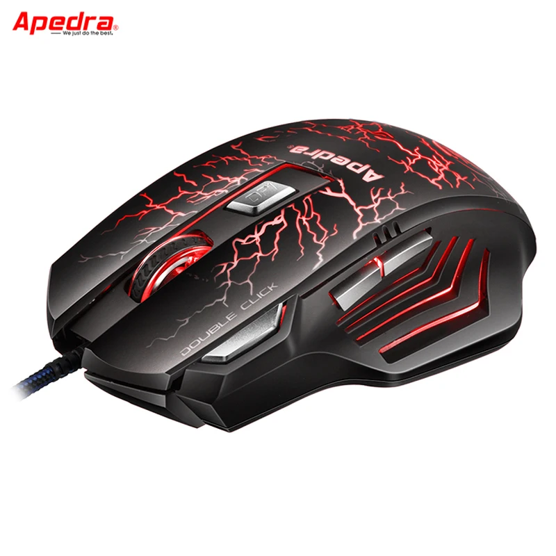 Professional USB Wired Gaming Mouse 7Button Macro Definition Optical Computer Mouse Gamer Cable Mic