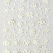 1 шт белая наклейка для ногтей снежные люди цветок переводная наклейка слайдер для украшения ногтей инструменты для маникюра обертывания Новинка 827