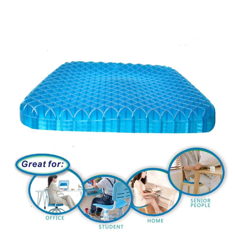 

Massage Breathable Mesh Gel Auto Car Seat Covers Support Cushion Gel Cushions Office Fatigue 3D Ice Pad Gel Seat Cushion
