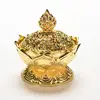 7.8*7.2*6.0cm Holy Tibetan Lotus Incense Burner Alloy Bronze Mini Incense Burner Incensory Metal Craft Home Decor ► Photo 3/6