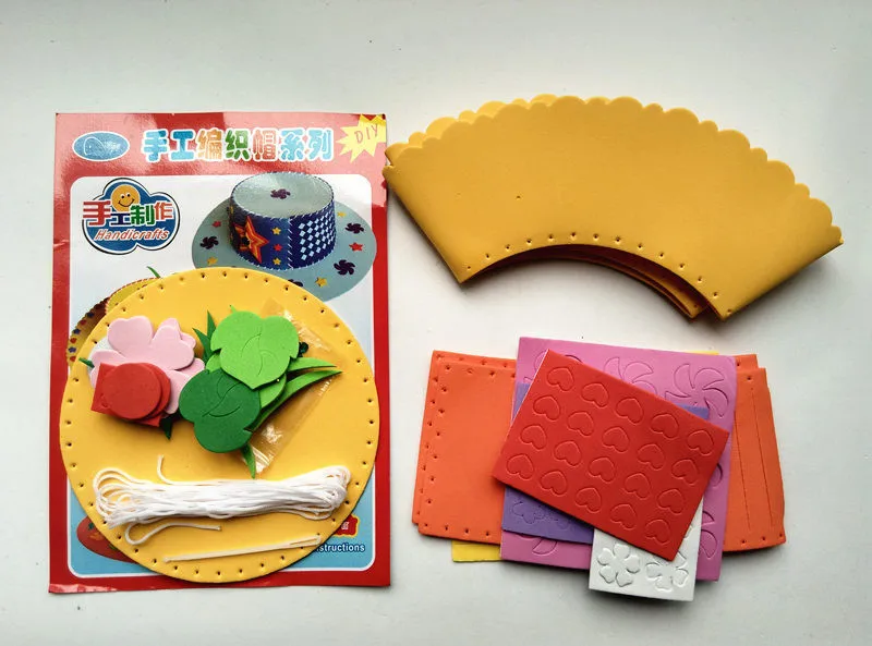 Happyxuan 4 шт. Дети DIY шляпа от солнца ручной работы и комплект для дизайна EVA швейный