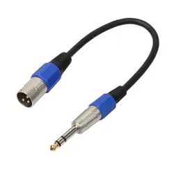 Профессиональный 3 P XLR male Jack 1/4 "6.35 мм штекер стерео микрофон Кабель-адаптер