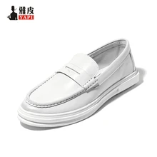 Mens Genuine Leather Classical Boat Shoes England Style Casual SLIP-ON Penny Loafer Driving Car Shoes Designer Shoes