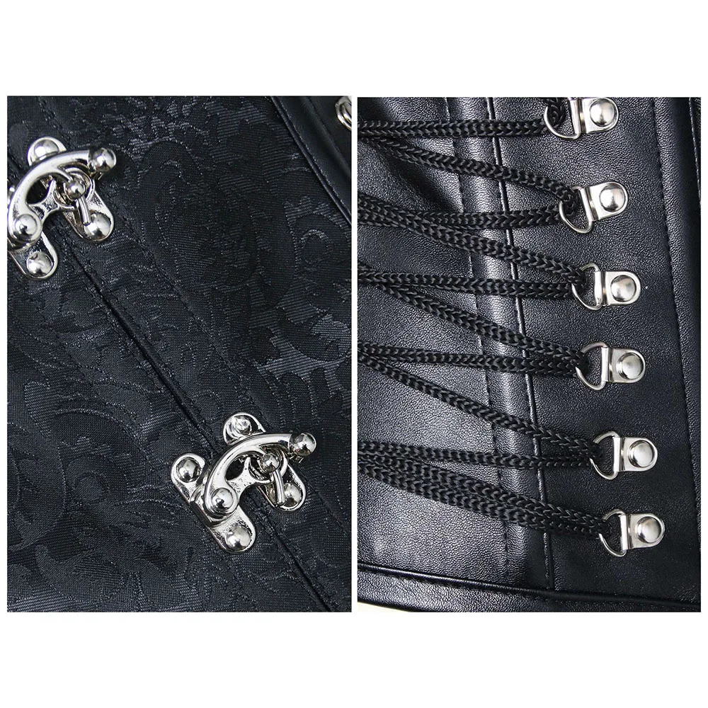 Rosetic Woman Gothic Corsets Bustiers 2018 New Sexy Club Girl Black Patchwork Lace-Up Steampunk Vintage Women Goth Belts Corsets