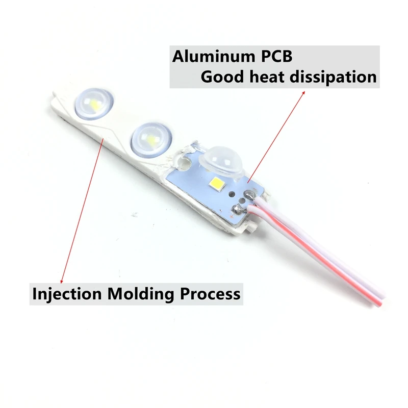 20 шт./лот светодиодный модуль SMD 2835 1,5 W DC12V вставные модули с объективом светодиодный Подсветка для рекламы дизайн магазинный баннер