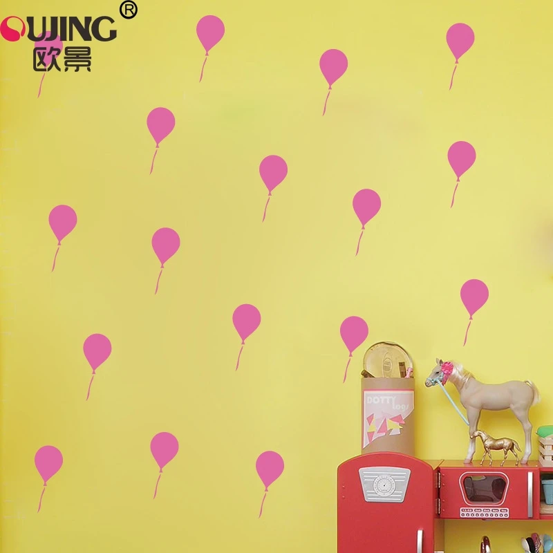 16 قطعة/المجموعة بلالين من الكارتون شكل ملصقات جدار للأطفال الطفل غرف ورق جدران منزلية القابل للإزالة الفينيل صور مطبوعة للحوائط المشارك