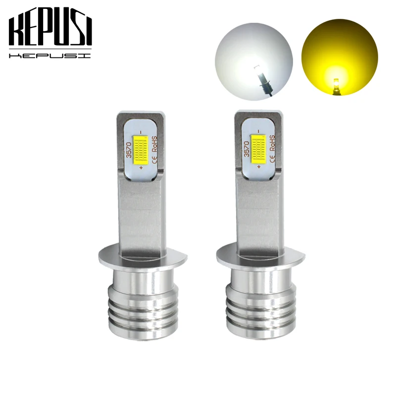 

2x H1 Led Fog Light Bulb Auto Car Motor Truck Canbus Error Free LED Bulbs Driving Lights DRL Lamp 12V 24V for Cars White Golden