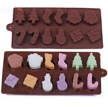 

Silicone Cake Molds Silicone Molds Snowman Christmas Tree Wand Socks Brown Chocolate Molds Baking Tools