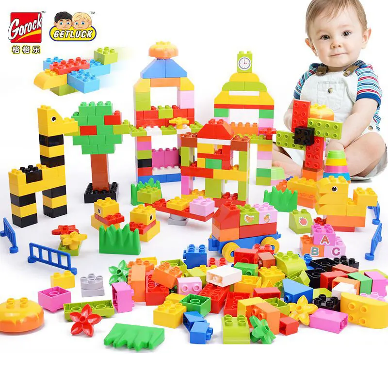 

Big Building Blocks Gift Instruction Sticker Colorful Bulk Bricks With Figure Accessories Compatible Duploe All Brands For kids