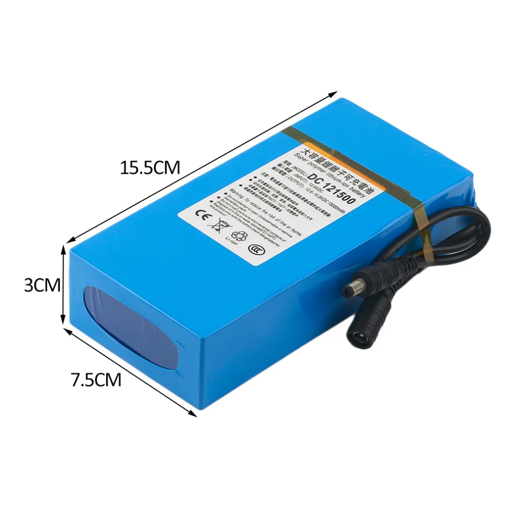 Bateria de Li-ion Recarregável de Backup Bateria de Iões de Lítio para Câmera de Cftv Transmissor sem Fio Mah Poderosa Gtf dc 12 v 15000 - Image 3