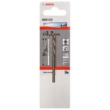 

BOSCH 2608585843 for metal Drill HSS-Co DIN338 3,2x36x65