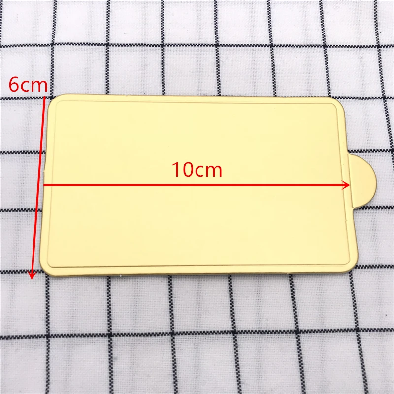  Aomily Gold 100pcs/Set Rectangle Mousse Cake BoardsPaper Cupcake Dessert Displays Tray Wedding Birt