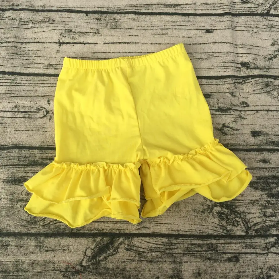 2017 New summer Boutique spandex cotton toddler girls ruffle shorts