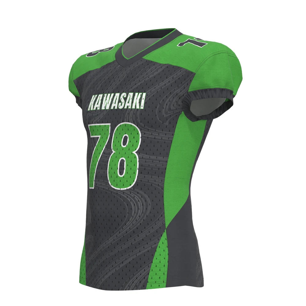 Бренд Kawasaki Youth Custom сублимированный американский футбол Джерси мужские США коллаж