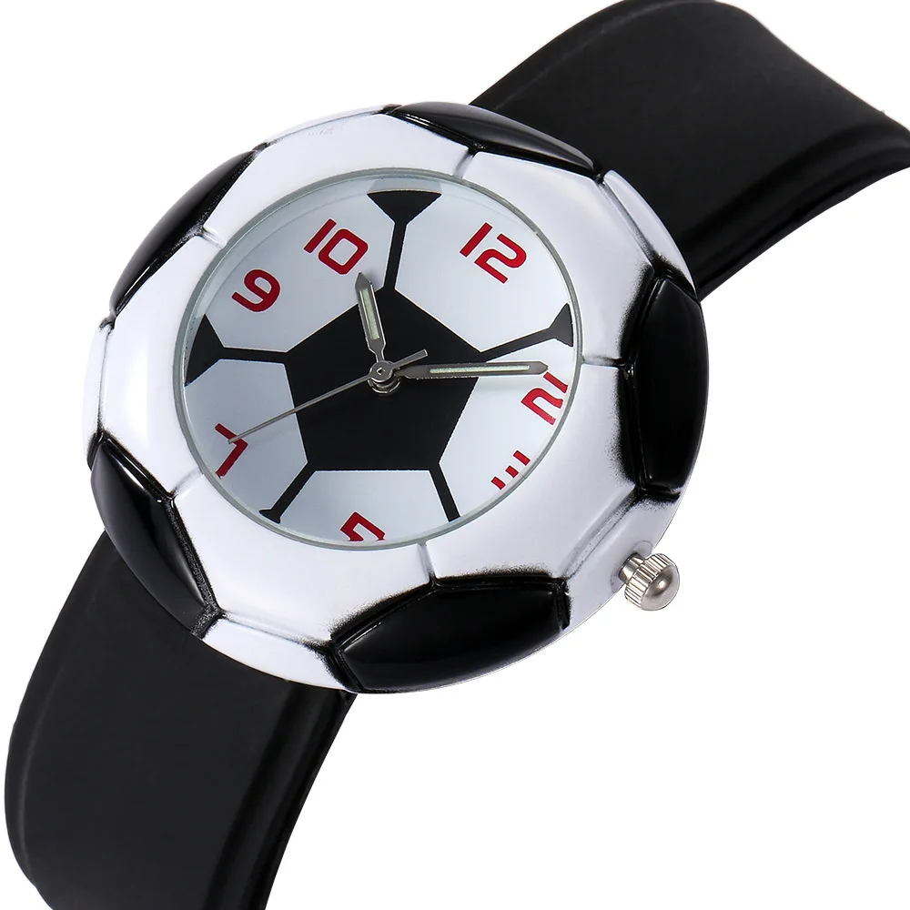 

TMC#494 New Stylish 3D Football Cartoon Children Sports Watch Silicone Strap Analog Quartz Wristwatch Hot Montre Enfant 2019