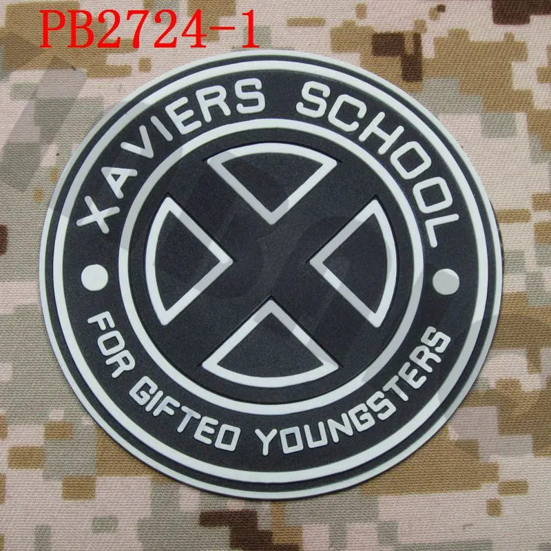 3D ПВХ патч X-MAN XAVIERS школы для одаренных подростков - Цвет: PB2724 Luminous