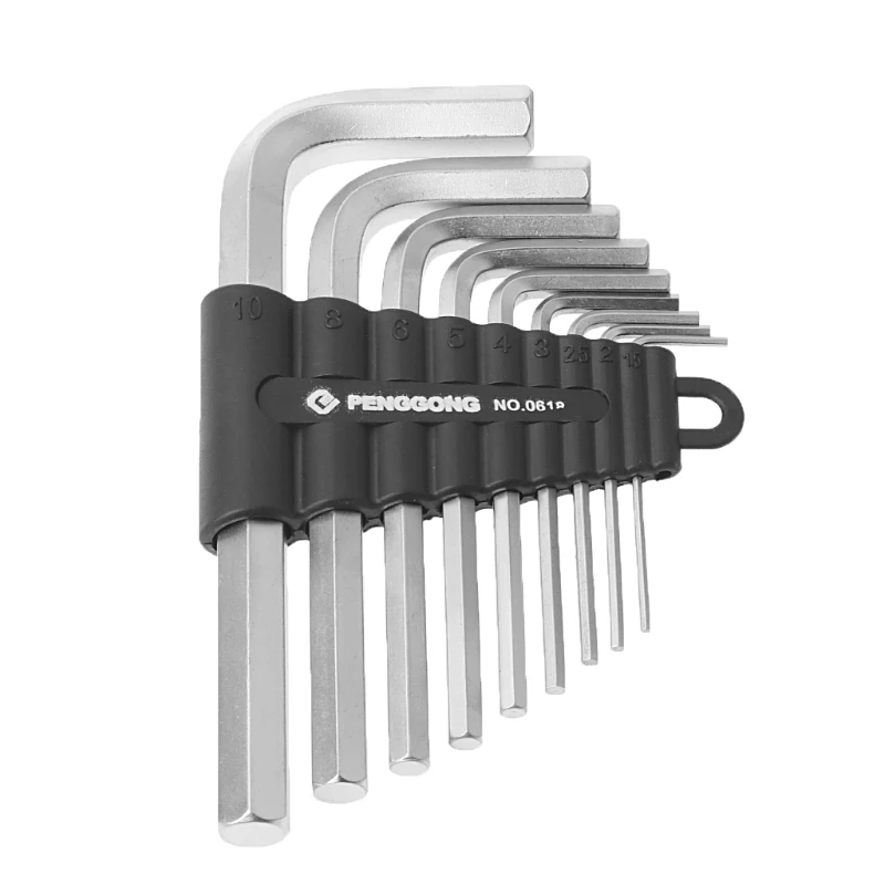 9Pcs/Set 1.5mm 10mm Hexagon Hex Allen Key Wrench Kit Spanner Repair