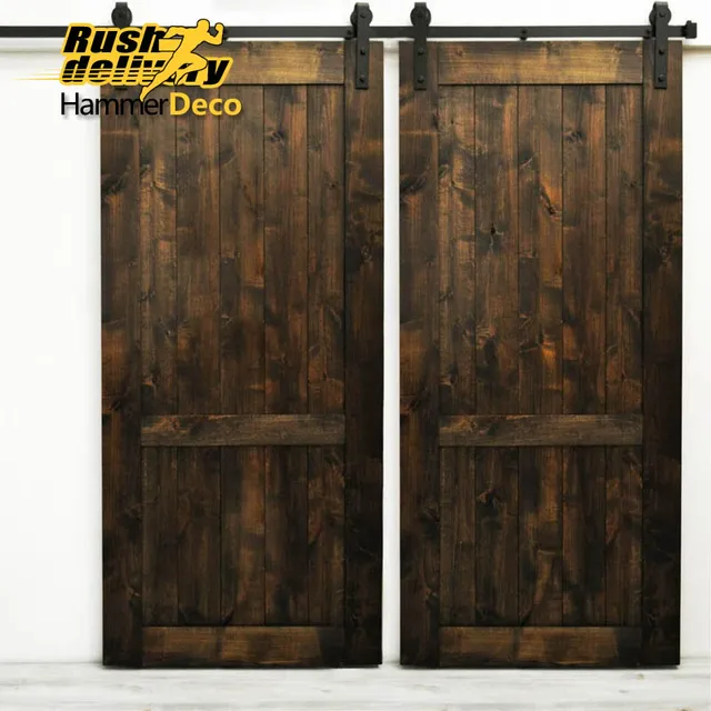 1500mm To 2500mm Double Sliding Barn Door Hardware Track For 1500mm To 2500mm Double Sliding Barn Door Hardware Track For Selection Interior Wooden Kit