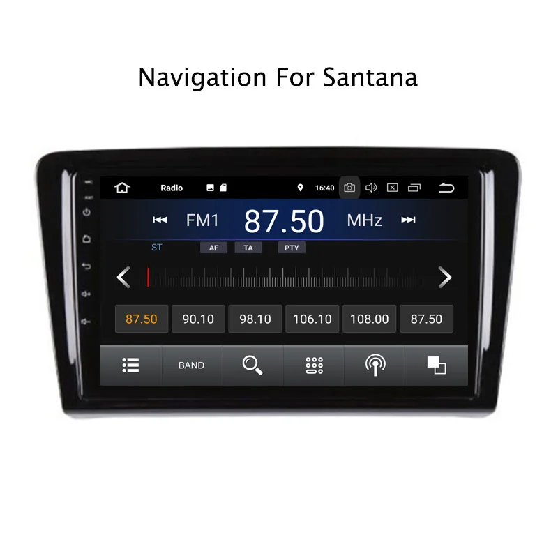 Discount 9" 2G RAM 16G ROM Android 8.1 Car DVD Multimedia Player For VW Santana 2013-2017 GPS Navigation Radio Stereo Audio 1