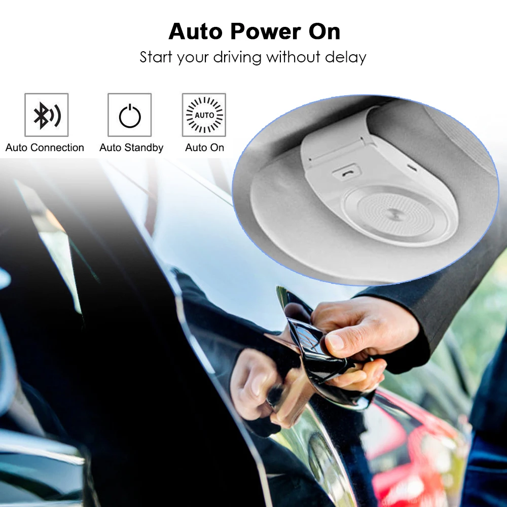 Автомобильный комплект громкой связи Bluetooth беспроводной динамик телефон мини