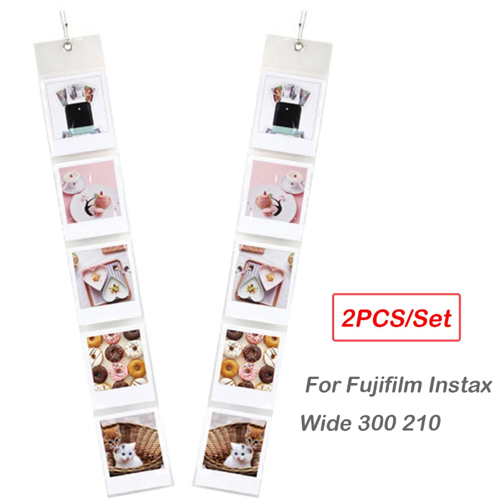 

Gosear 2PCS 5 inch Transparent PVC Wall Hanging Picture Photo Images Album Frame for Fujifilm Instax Wide 300 210 Instant Camera