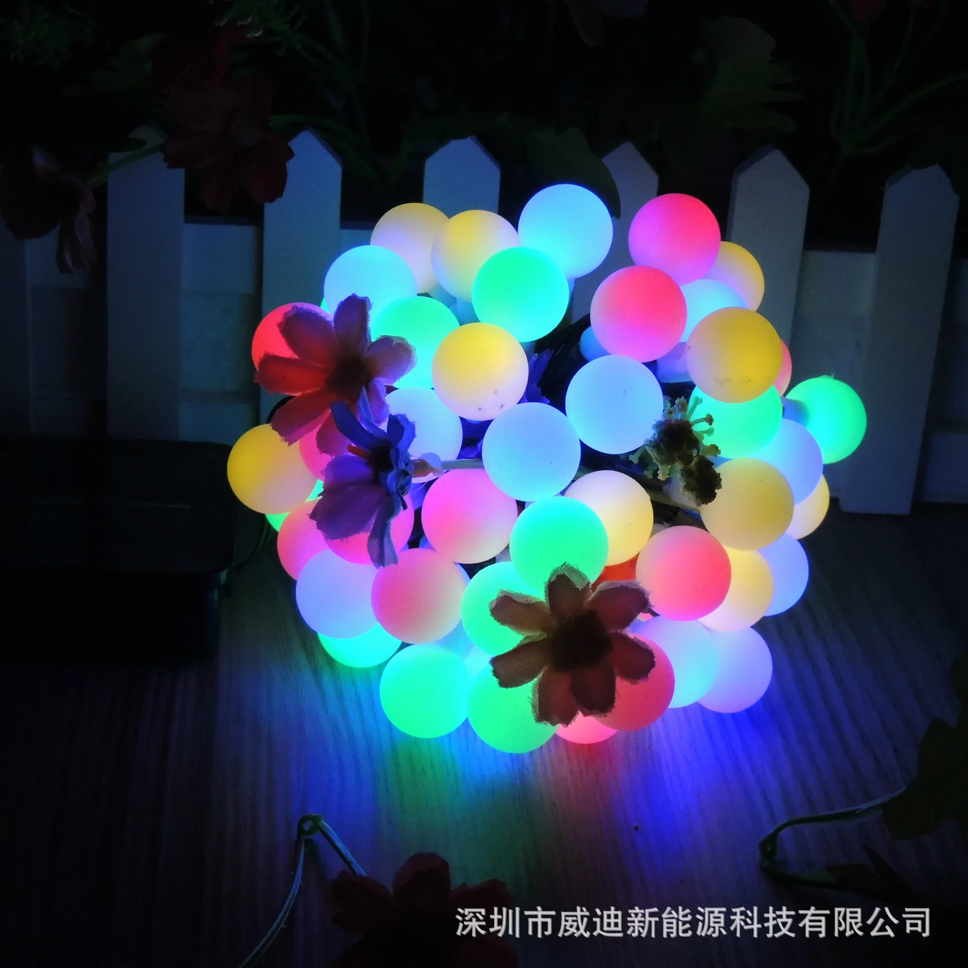 

Solar lamp series 60LED ball lamp string Christmas lights flashing