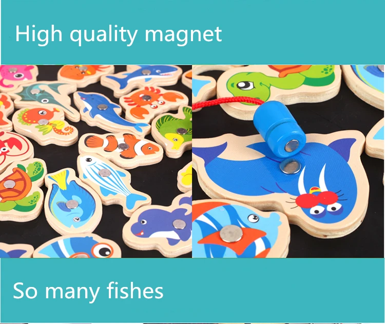 Candywood 40 шт. деревянная Магнитная рыбалка игрушка набор количество письмо рыбы игры детей Детские Развивающие игрушки с коробкой