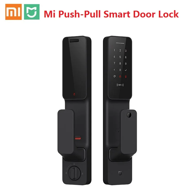 

Xiaomi Mi Push-Pull Smart Door Lock With Fingerprint Sensor password Bluetooth Unlock Mijia APP Control Intelligent Linkage