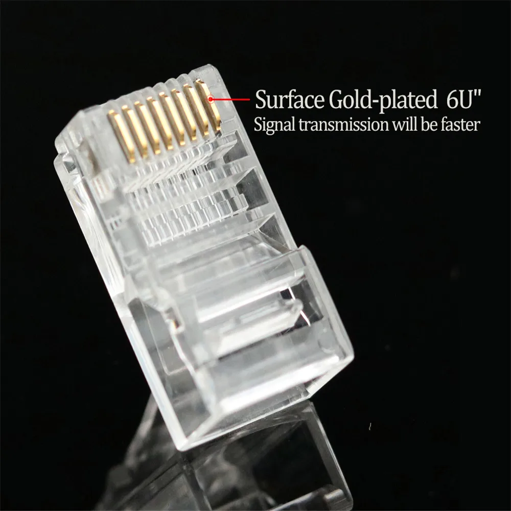 

EZ rj45 Connector Cat5E RJ 45 Ethernet Cable Plug Cat6 UTP 8P8C Cat 6 Network 8Pin Unshielded Modular Terminal