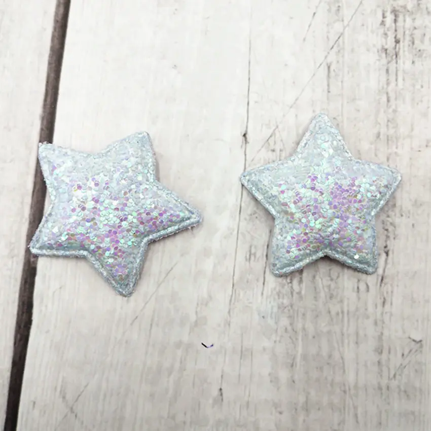purple 10 шт. 4 см блестящие тканевые мягкие патчи блестящая Звезда аппликации для рукоделия наклейка на одежду принадлежности DIY заколки для волос орнамент - Цвет: purple