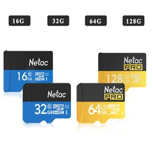 Netac P500 Class 10 16G/32G/64G/128G Micro SDHC TF флэш-память для хранения данных UHS-1 высокое Скорость до 80 МБ/с