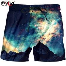 CJLM мужские яркие шорты 3D Звездное небо с полной печатью мужские шорты оптом негабаритный спандекс спортивный костюм