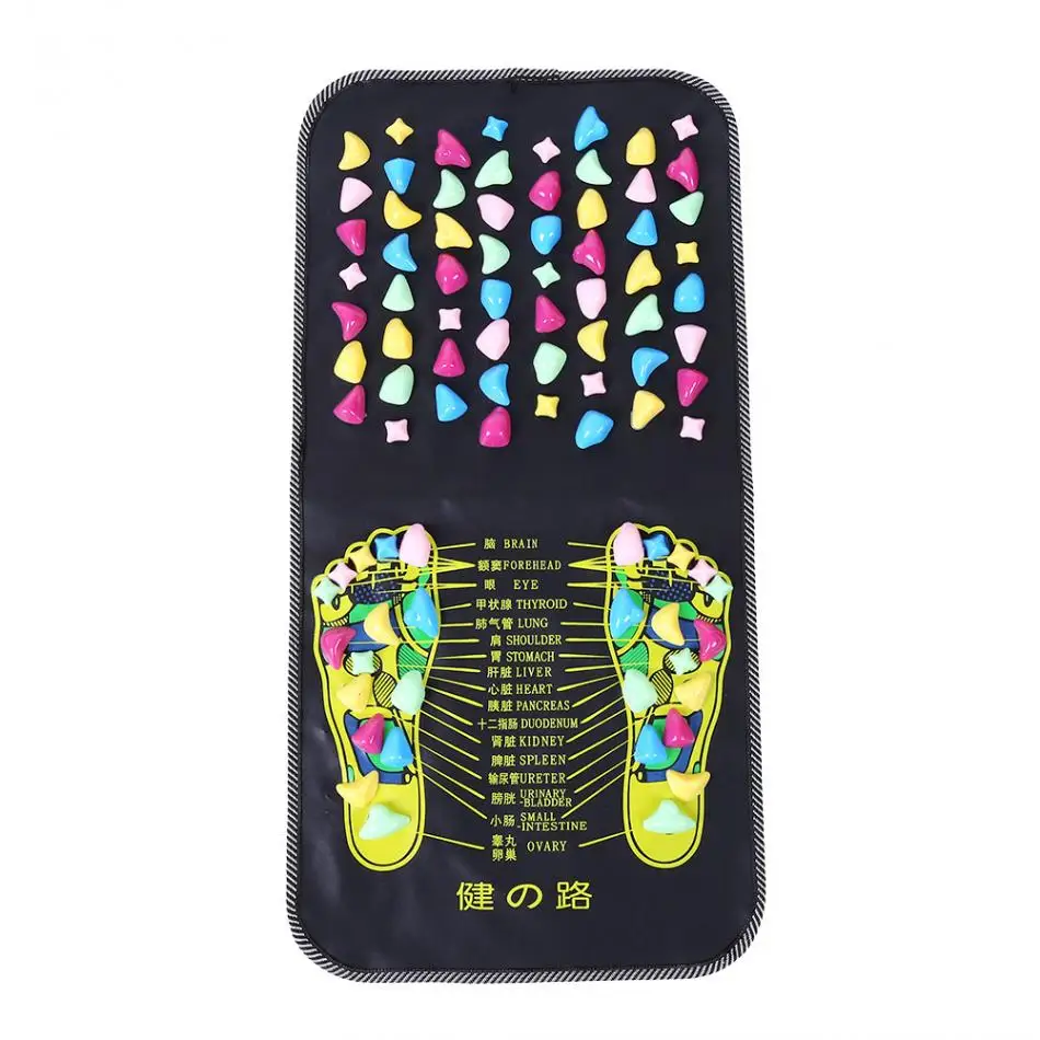 2 1 Rectangle Reflexology Walk Stone Stone Road Foot Leg Pain Relief Acupressure Mat Pad Foot