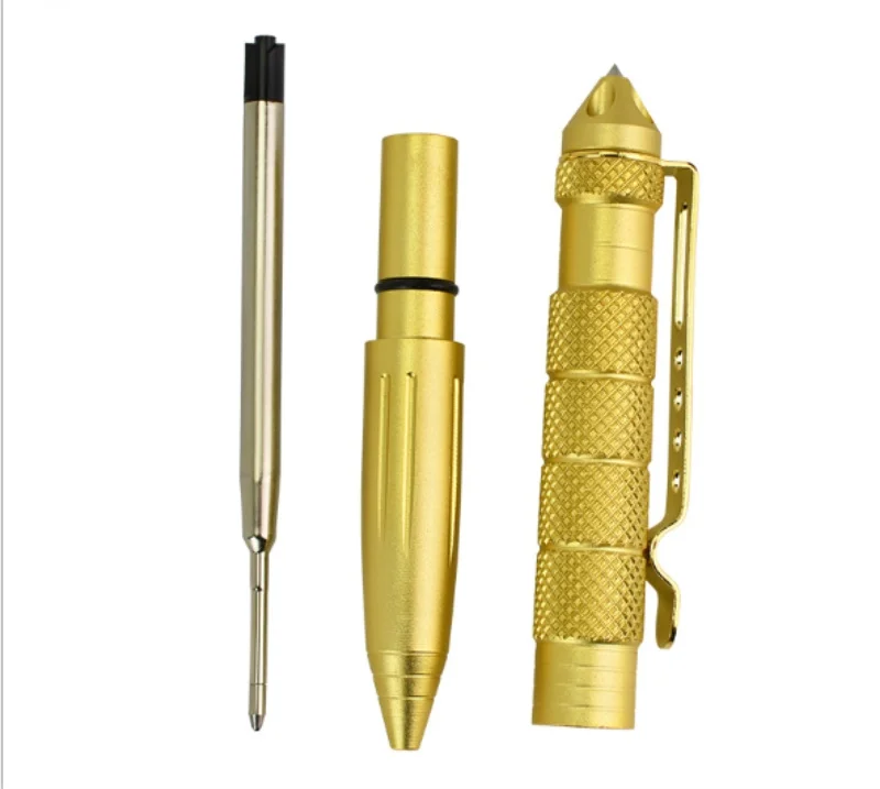 Portable Anti-skid Glass Breaker Self Defense Tactical Writing Pen Outdoor Camping Hiking defensa personal Tools / 500pcs
