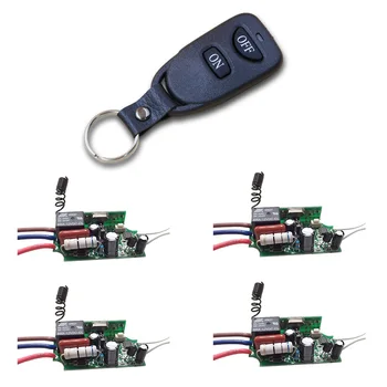 

Latest 220V 1CH RF Wireless Remote Control Switch System Tteleswitch 4*Receivers and 1*Transmitter Learning Code Access System