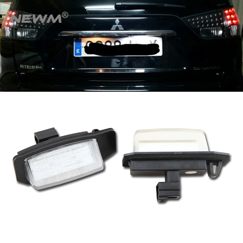 18LED светильник номерного знака номерной знак лампа для Mitsubishi OUTLANDER 2006-2012 Lancer Sportback 2008~ с сертификатом CE E-MARK